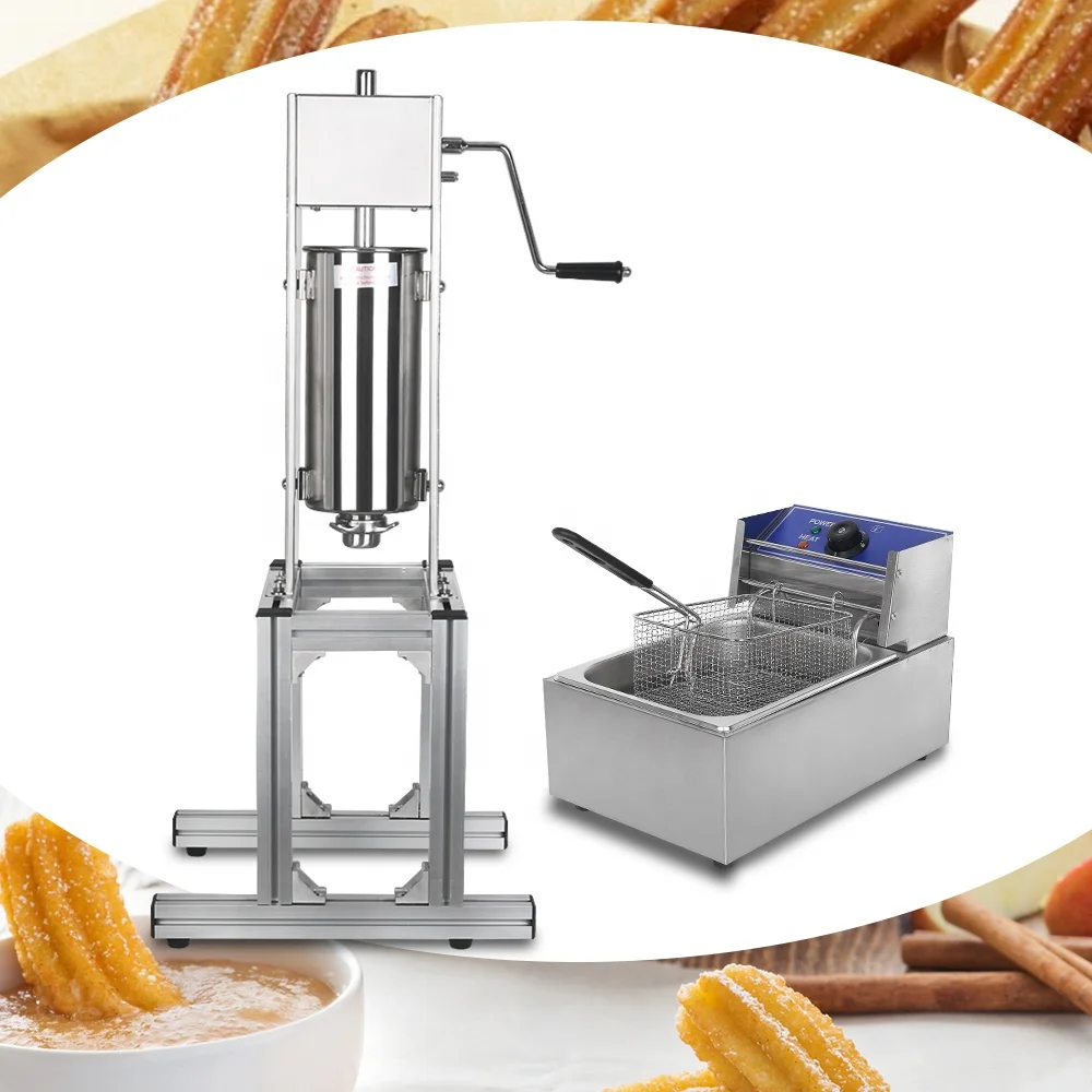  Commercial Spanish 5L churros machine with 8L electric fryer popular snack food equipment maker