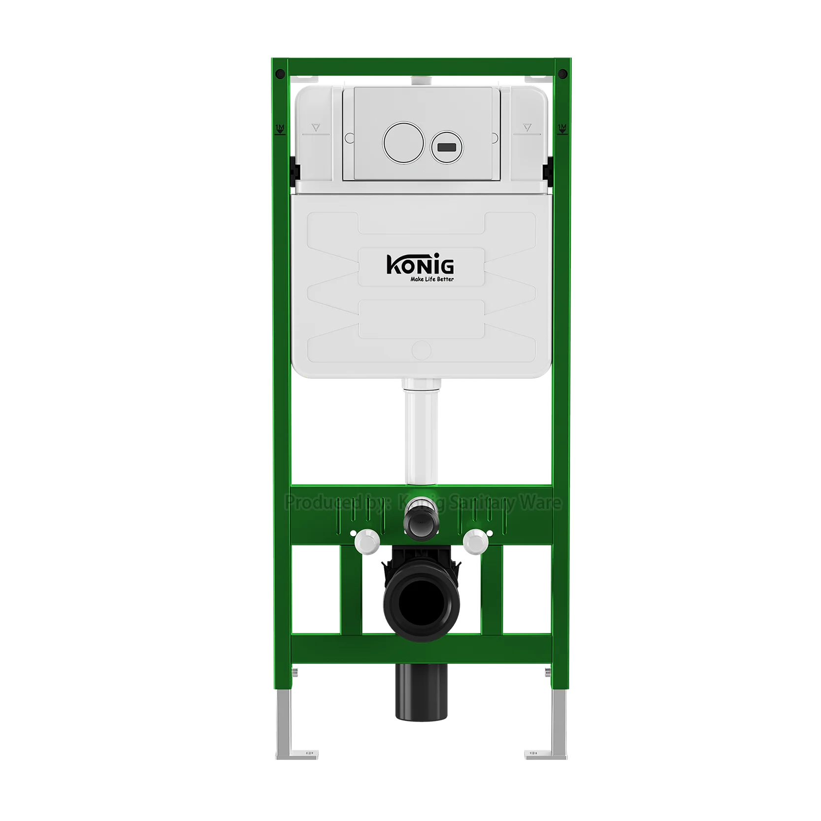 Dual-flush Automatic Sensor Control Plate Button For Wall Hung Toilet Concealed Cistern