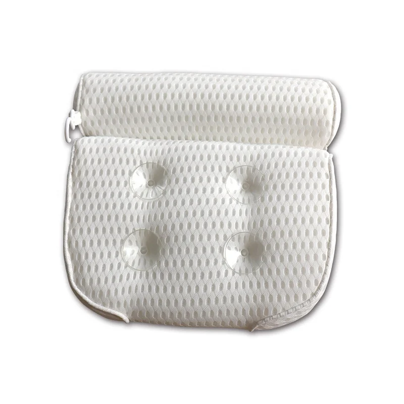 Spa Bath Pillow  Wholesale Non-slip 3d 4d Mesh sandwich Luxury   Bathtub Pillow add chuck custom