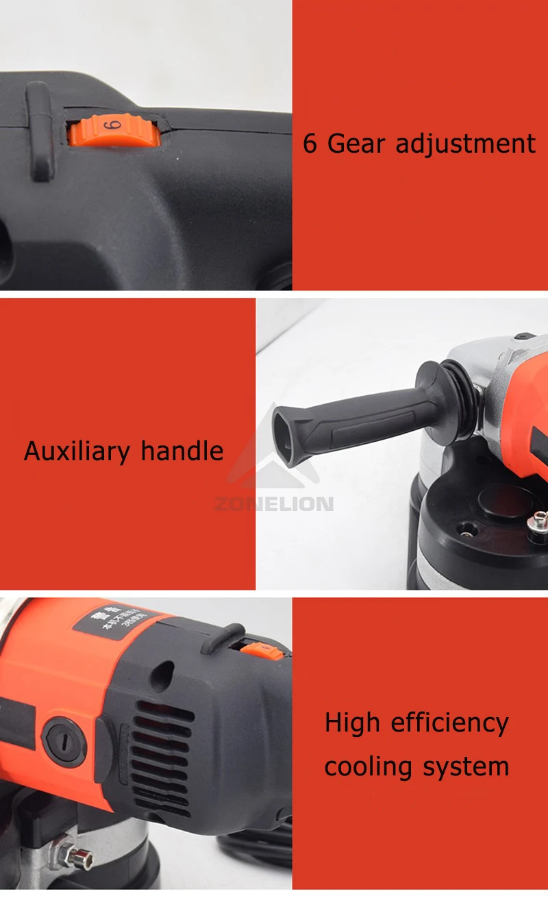 2024 New-tech Electric Concrete Grinder Dustless Cement Marble Surface Grinding Tools for Polishing and Cleaning
