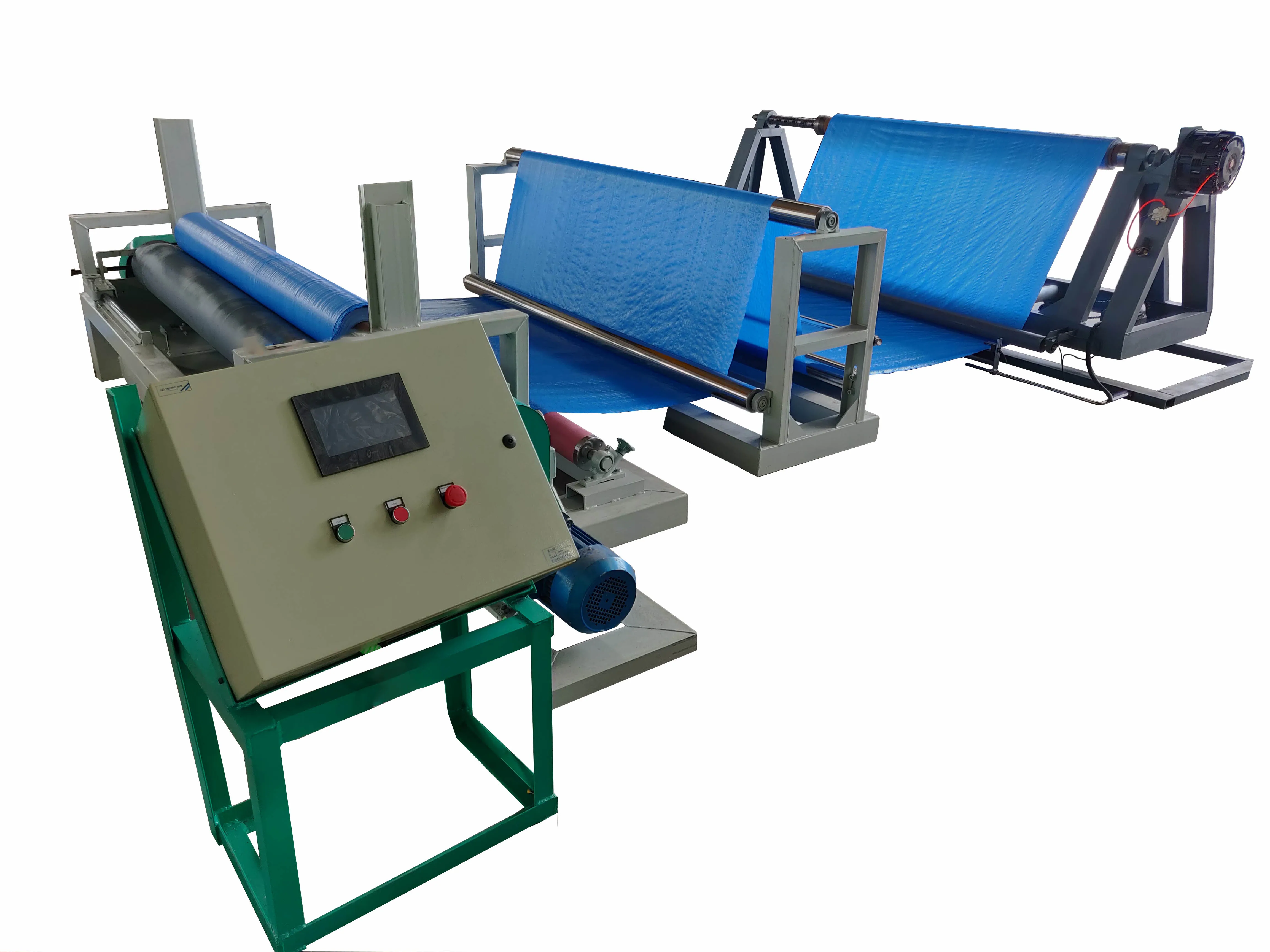 Tarpaulin Cloth Fabric Automatic Rewinding Slitting Dotting Machine