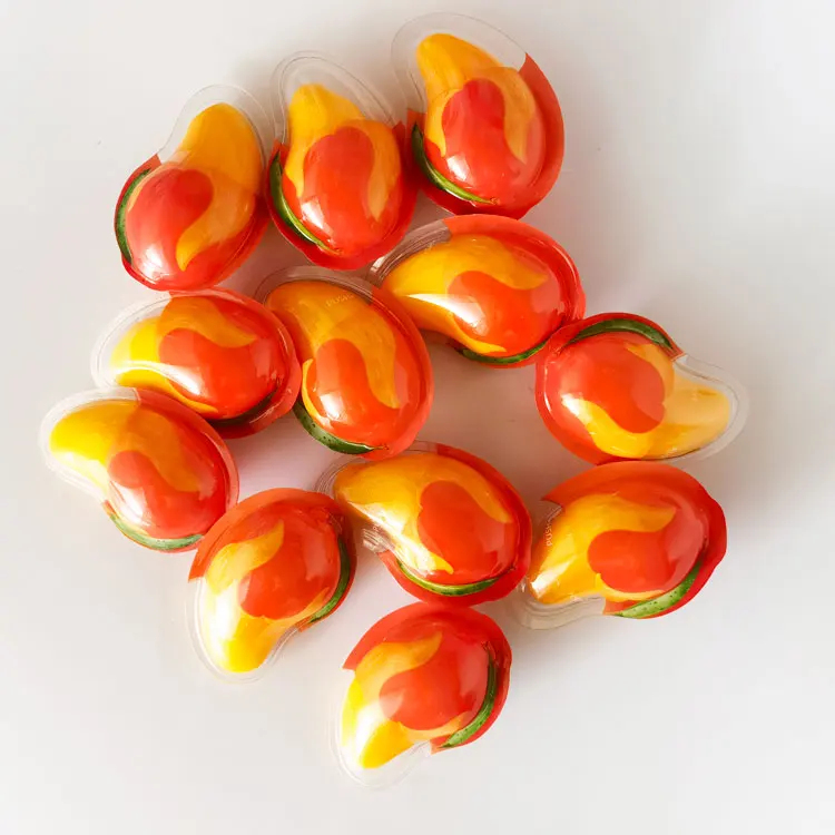 Giant Mango Shape Gummy Candies Mango Flavor Gummy Filled Mango Flavor Jam Jelly Gummy Candy