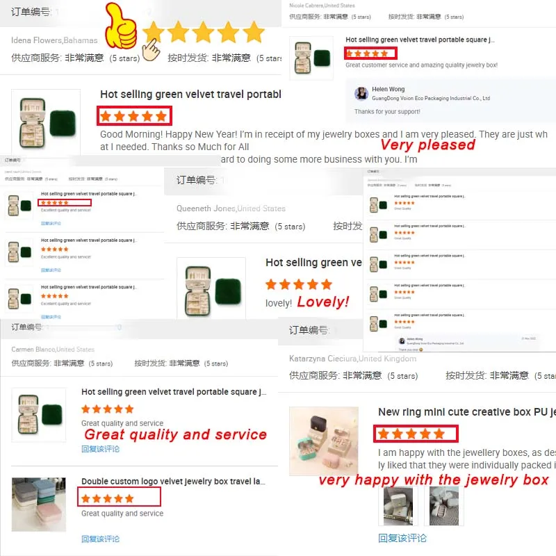 Лидер продаж дорожная зеленая бархатная квадратная шкатулка для ювелирных изделий хранения серег ожерелий