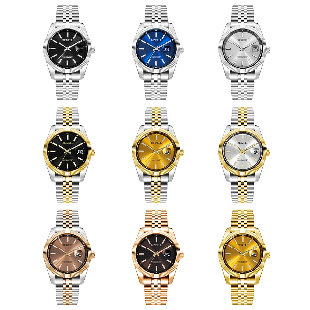 2024 Fashionable High Quality Alloy Automatic Blue Watch for Men Customized Logo Cheap Mechanical Watches Men OEM/ODM Acceptable