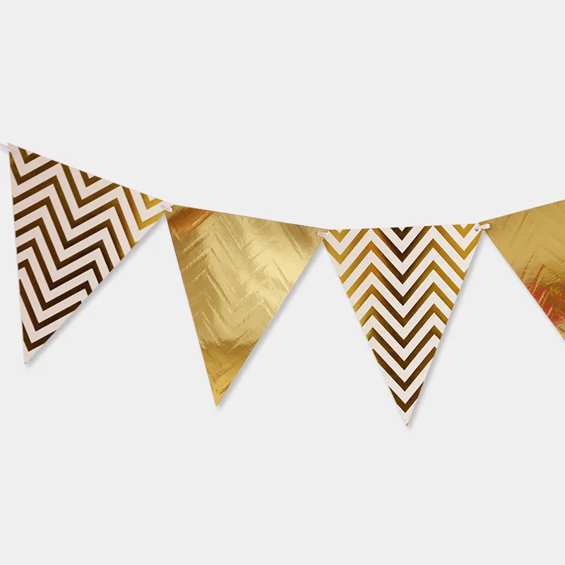 
Shopping mall bar party decoration bronzing pennant banner birthday FLAGS window decoration Christmas decoration 