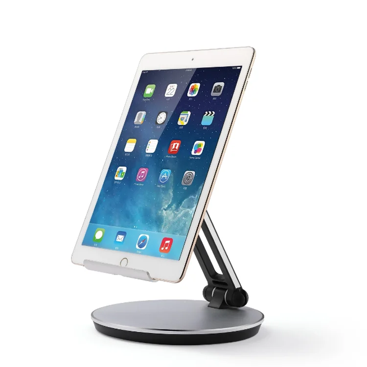 Aluminum Adjustable Dock Cradle Phone Tablet Pad Stand Holder for 14inch iPad PC Samsung Galaxy Ebook Reader