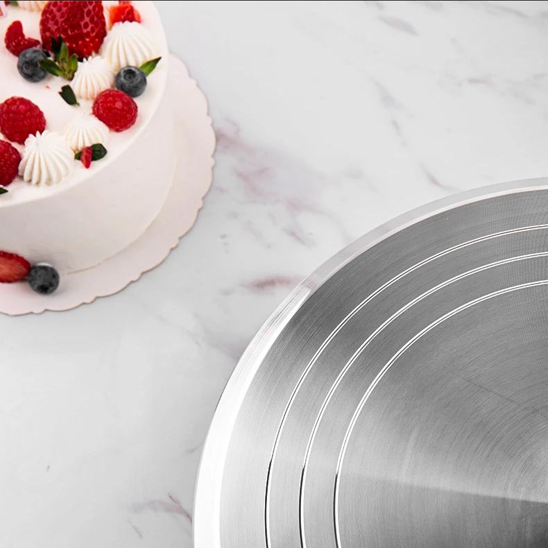 Cake Moulds Table Event Furniture Stainless Steel Round Shape Cake Decorating Table Decorating Table Bakers Aluminum Alloy