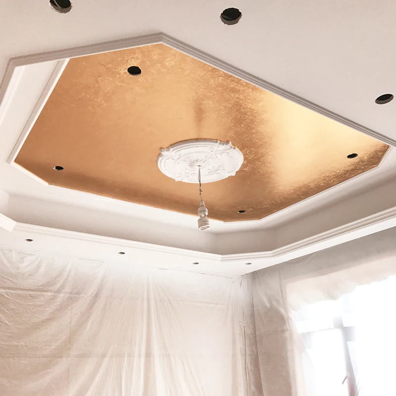 8*8.5 cm rose gold leaf taiwan gold leaf for wall furniture decoration diy metal and gift crafts copper leaf rose gold foil