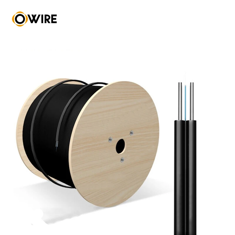  Owire цены по прейскуранту завода-изготовителя Fttx Ftth 2 ядра волоконно-оптический кабель оптического волокна кабеля падения