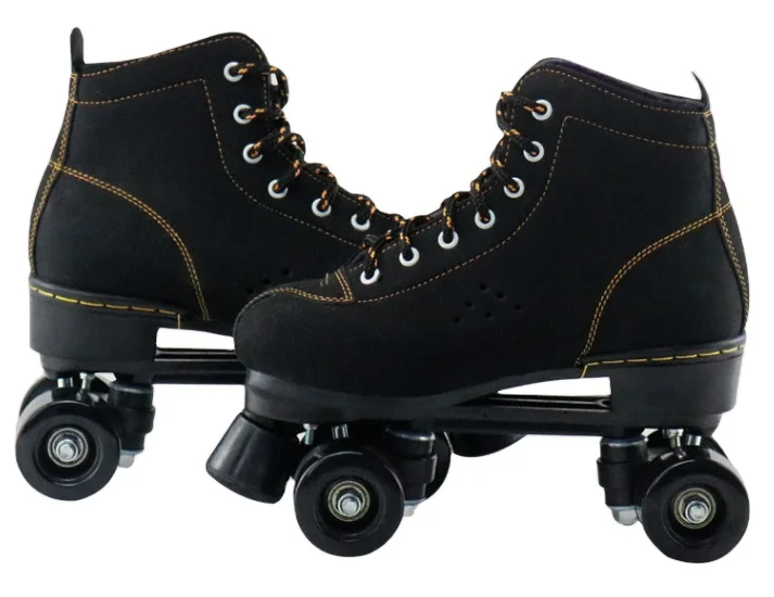 
2021New Black adult double row roller skates roller skates adult boys and girls children beginners roller skates four wheels 