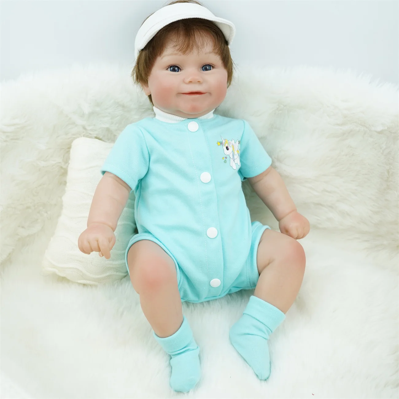 Factory Custom High Quality Soft Vinyl 18 Inch Newborn Doll Set 3D Lifelike Skin Reborn Dolls for Girl