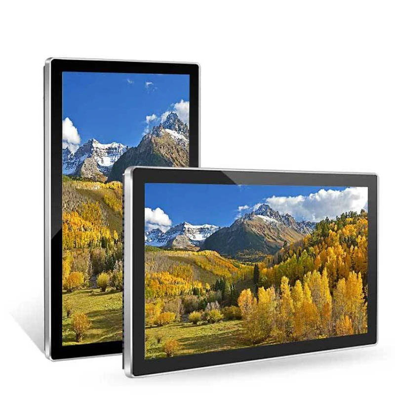 Customize Size ad playing monitor ultra thin digital signage screen wall mount lcd advertising display