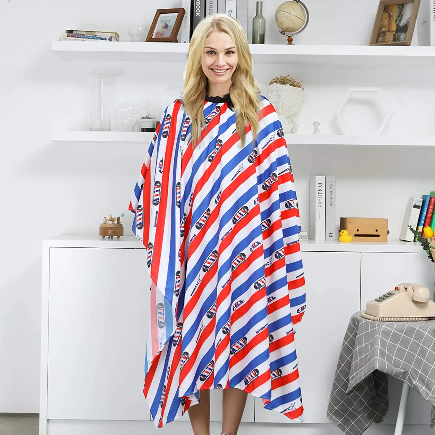 Barber capes satin fabric hair dressing cape for hair salon