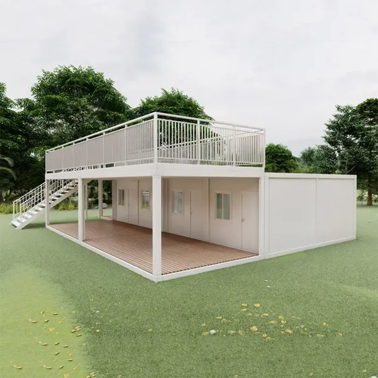 DXH wholesale custom cheap ready prefabricated flat pack houses container prefab home villa with full bathrooms for germany