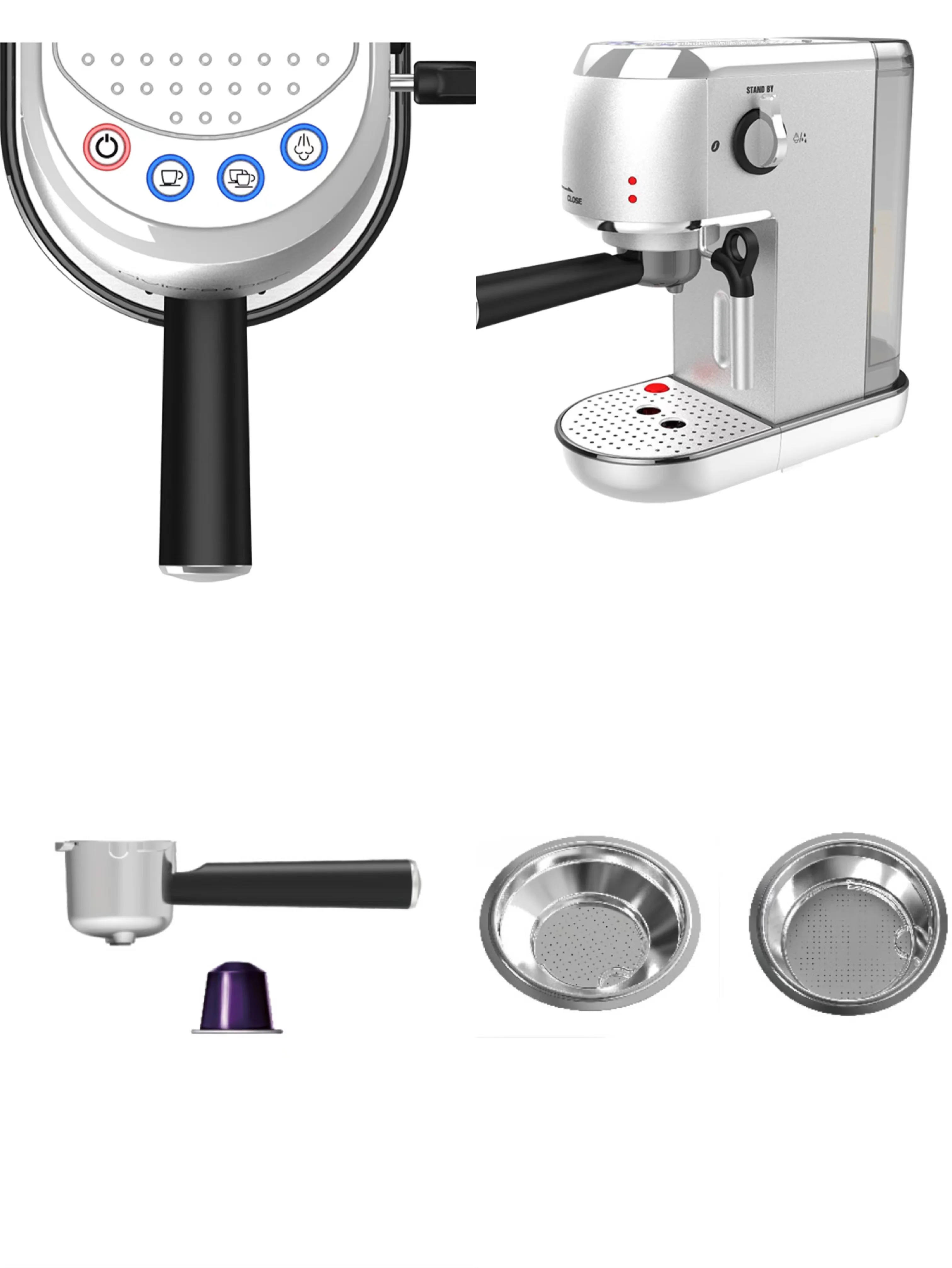 High End Electric 20 Bar Pump Italian Espresso Coffee Maker Automatic Professional Cappuccino Espresso Coffee Machine