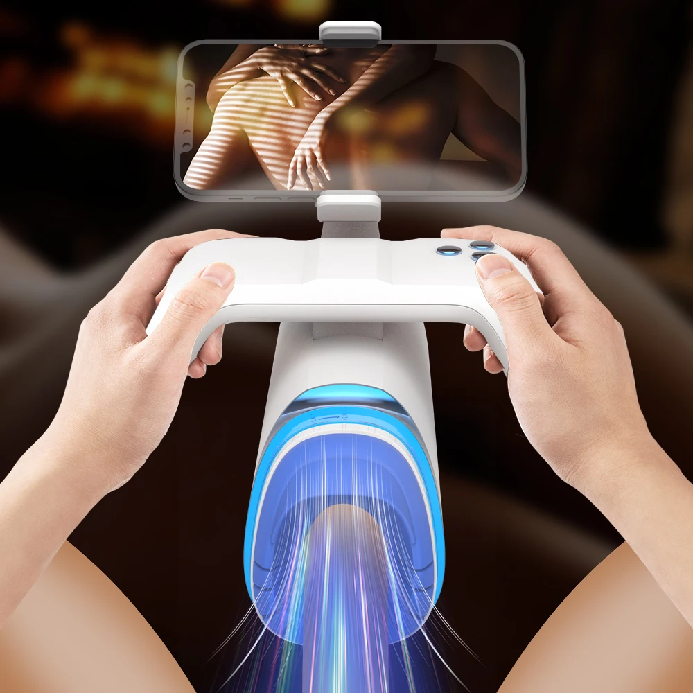 Secret Automatic Male Masturbation Men Electric Stroking Machine Hands Free Sucking Masturbator Cup Phone Holder Sex Toy for Men