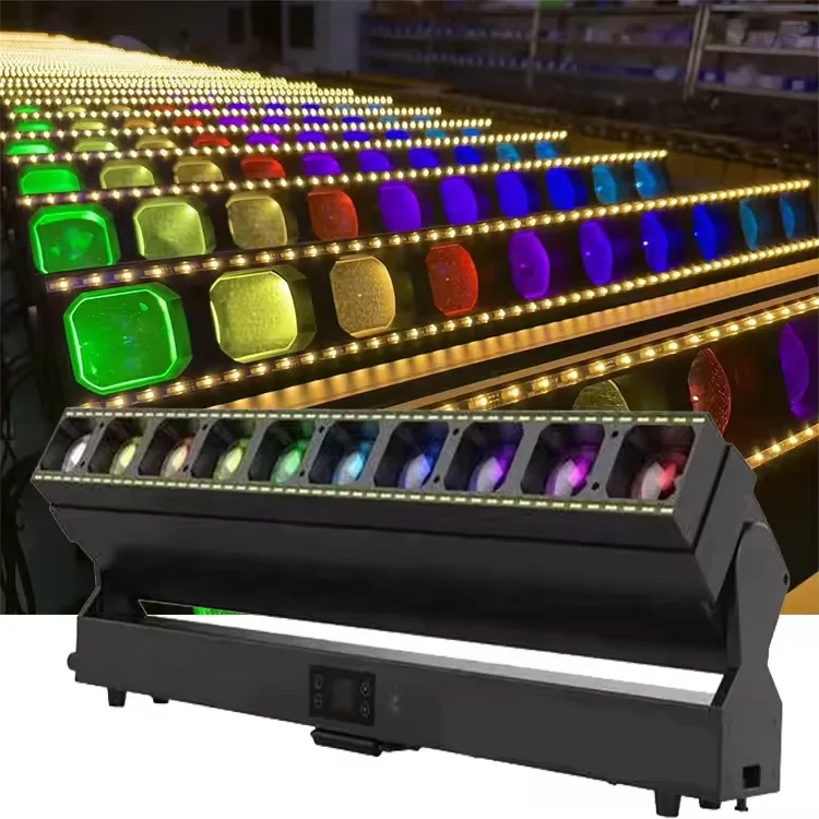 Factory Supply Stage 10x60w Led Moving Head Light With Auxiliary light 10x60w Rgbw Led Pixel Bar Dmx