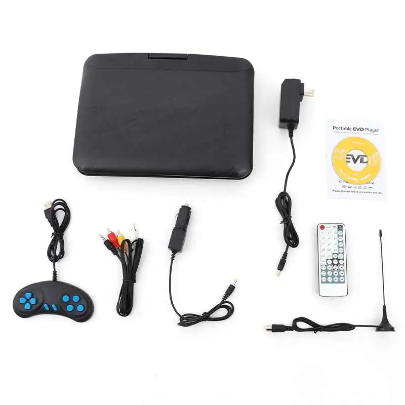 9.5 inch LED Portable TV rechargeable Battery USB Portable DVD Player