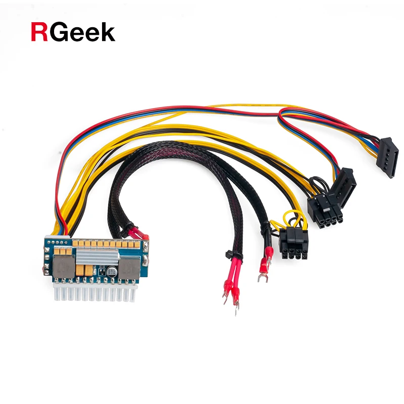  RGeek 24pin 12V DC вход 450W пиковый выходной переключатель ATX Pico PSU Mini ITX мощность
