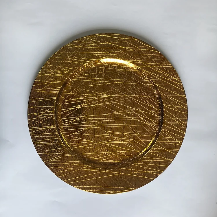 Wholesale Disposable Chrome Plating Wedding Plastic Dinnerware Plates