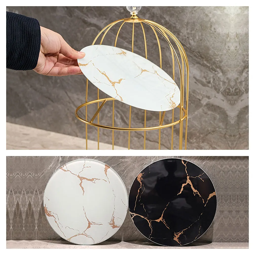 Bathroom Perfume Shelf Bird Cages Round Bins Home Desktop Organizer Makeup Storages Holder Boxes Cosmetic Racks for women