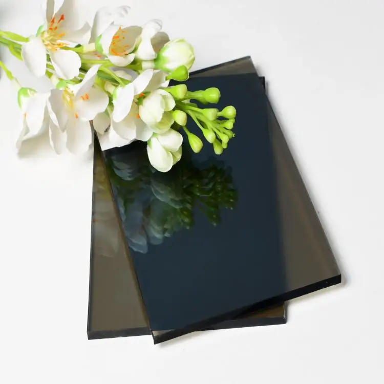 Big Size Glass Sheet Tempered Black Colored Painted Glass Panels