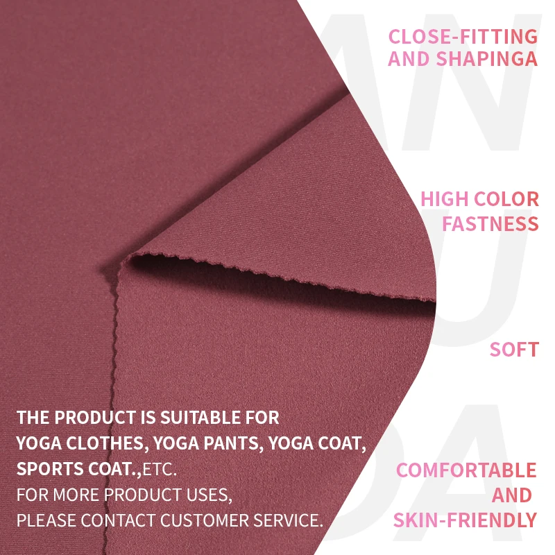 A2236 Factory Directly Active Wear Fabric Knitting Polyamide Spandex Stretch Sports Double-sided Brushed Interlock Fabric