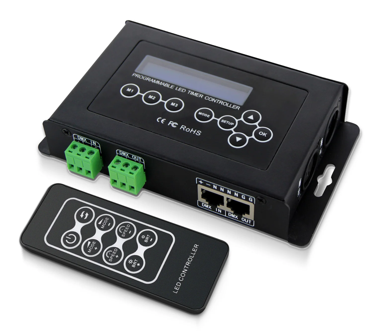 DMX512 controller master with RF remote for led lights