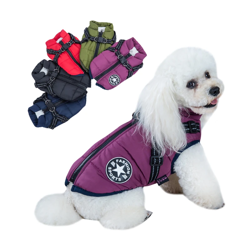 Wholesale Outfits  Dog Winter Clothes Luxury Pet Accessories  Vest  Fashion Designer  Christmas Clothes Dog Jacket