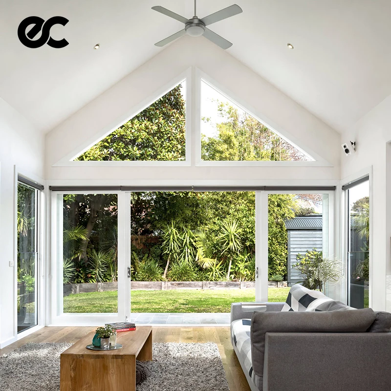 Exterior 4 Panel Double Glazed Sliding Door External  Aluminium Sliding Doors