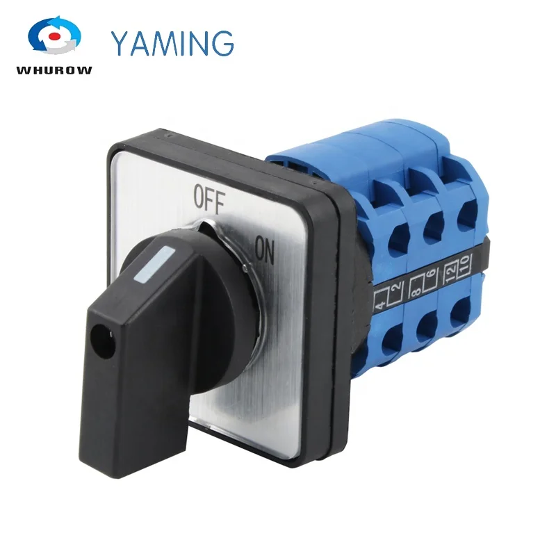 Universal OFF-ON 2 Positions 3 Sections LW26-20/3 Six-way Control Rotary Combined Power Supply 20A Cam Switch