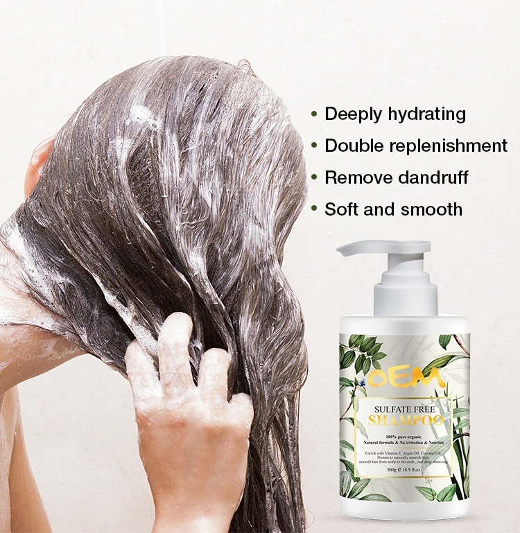 Customize Shampoo OEM ODM Organic Sulfate Free Non Irritating Sensitive Scalp Herbal Formula Mild Cleaning Hair Shampoo