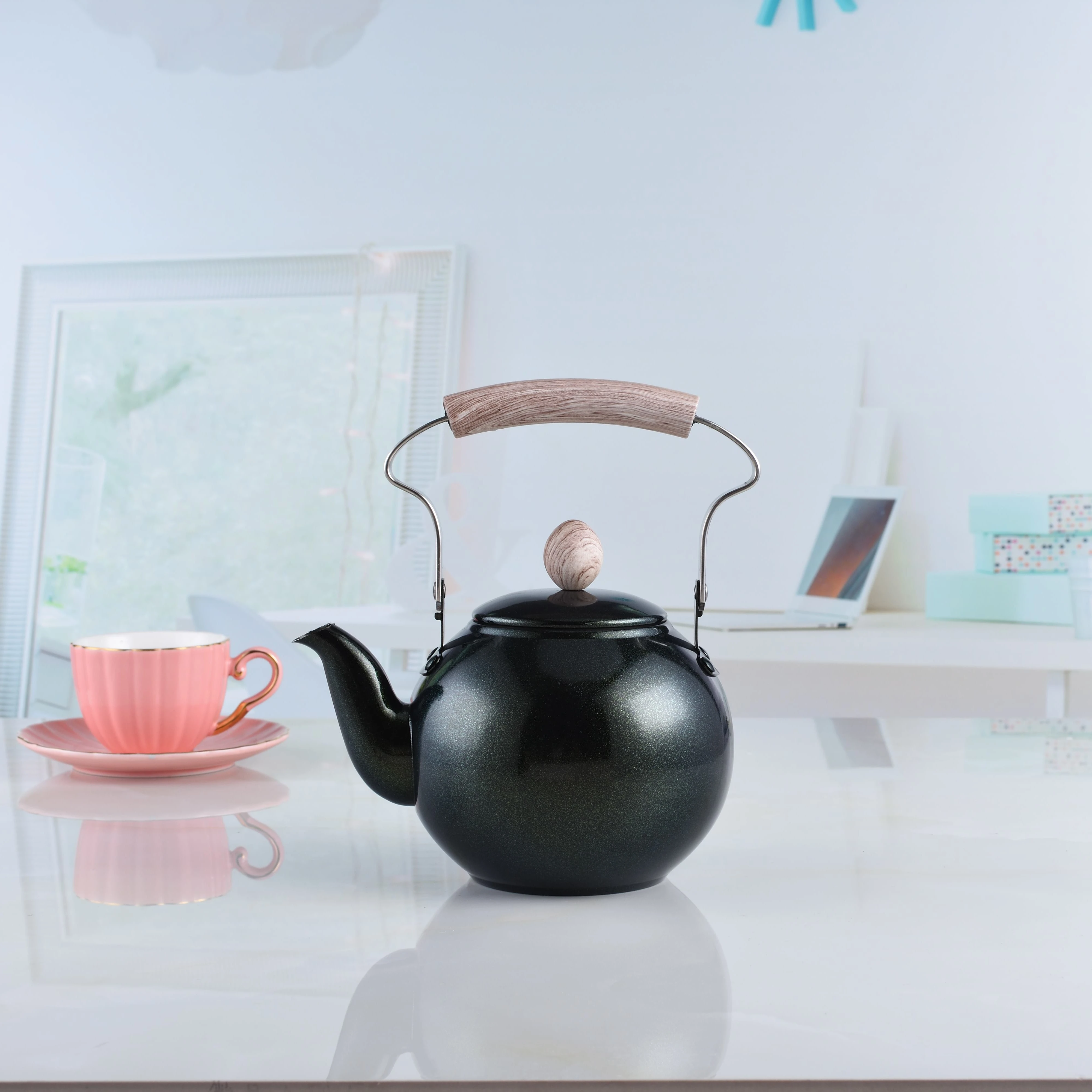 Turkish samovar water heater tea pot warmer with handle luxurious tea pot warmer