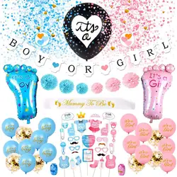 Baby Shower Gender Reveal Balloons Set Boy Or Girl Party Decorations