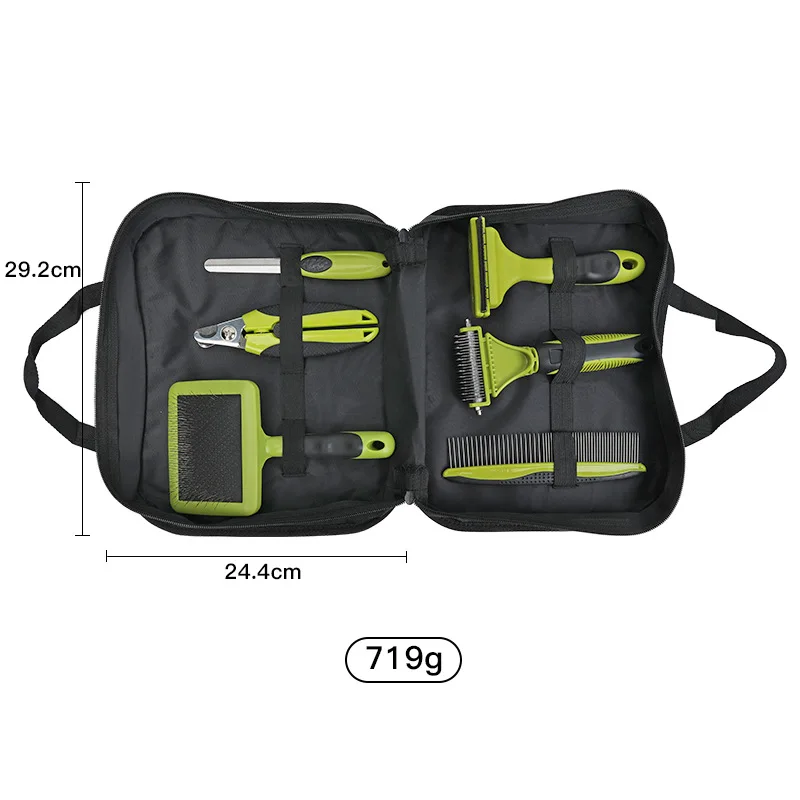 MMG 6 In 1 Pet Cleaning Grooming Kit Products New Arrivals Portable Car Pet Grooming Scissors with Knot Opening Comb