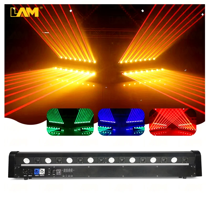 8 Eyes Red Laser + LED RGB Lamps Moving Head Light Bar Beam Effect Pixel Laser Beam 8 laser+8 beam moving Light For Night Club