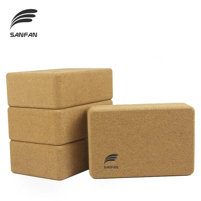 Eco Friendly Custom Logo 100% Natural High-density Cork Yoga Block
