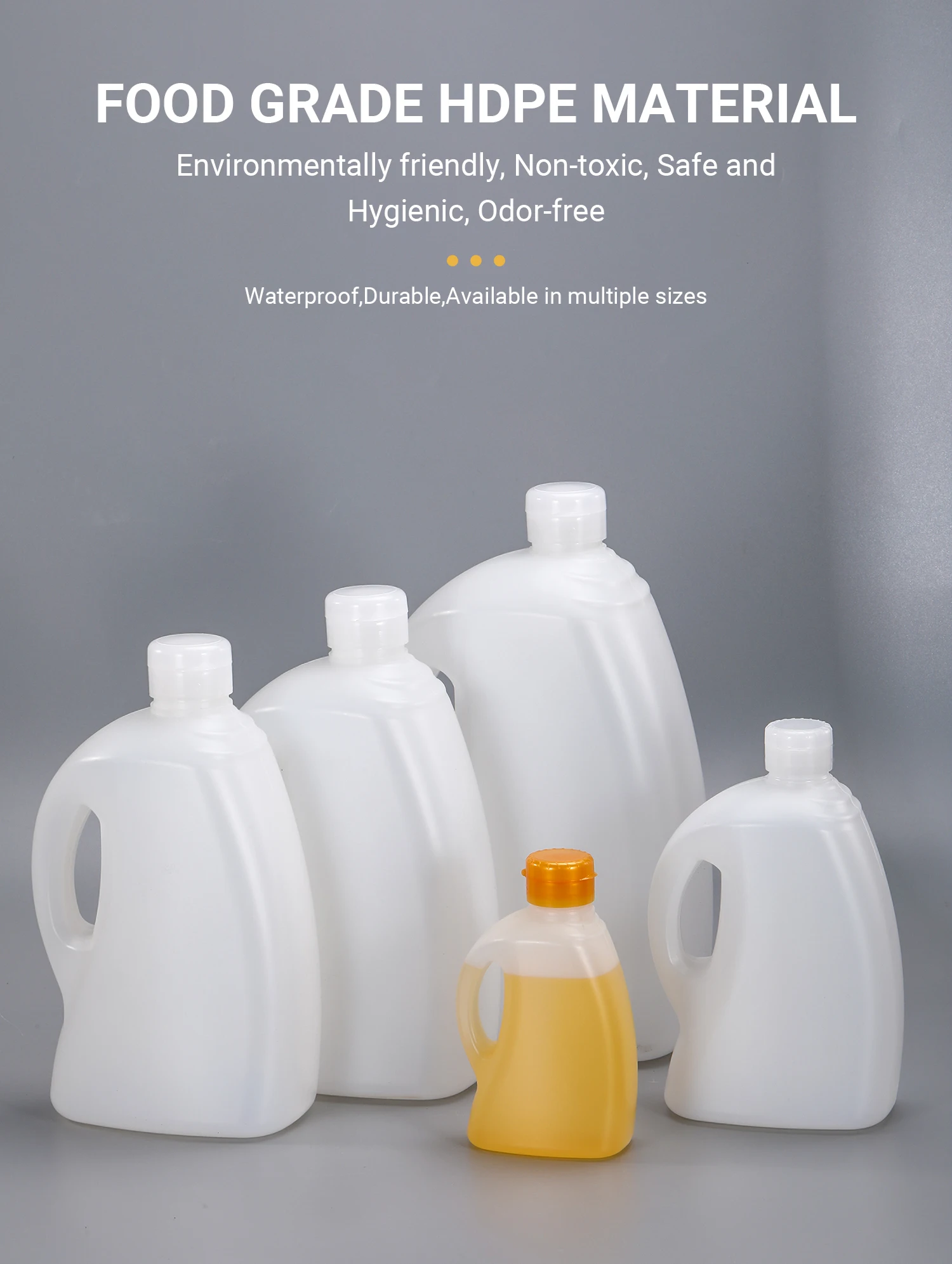 Wholesale Empty Detergent Packaging  Laundry Bottle For Dishwashing Liquid Soap Cooking Oil