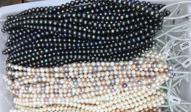 
12-13mm Wholesale Fresh Water Pearls Near Round Pearl Real Natural Freshwater Cultured Loose Pearl Strand 