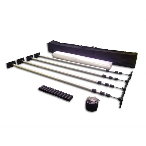 4pk Dust Containment Set 12ft Poles Kit include HD Zippers
