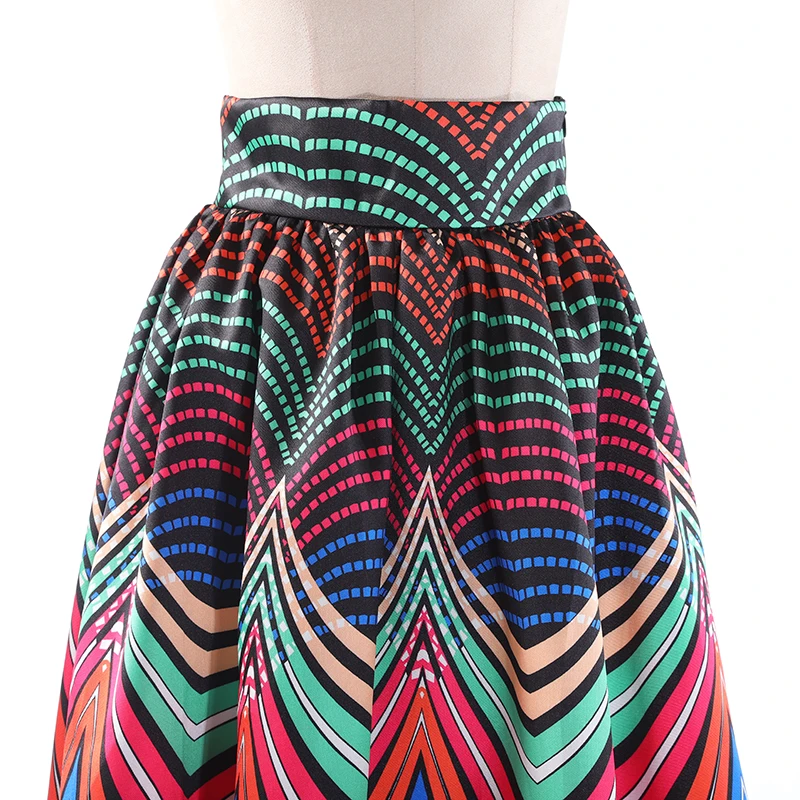 2023 ruched african print midi womens skirts skirts plus size elegant Knit skirt