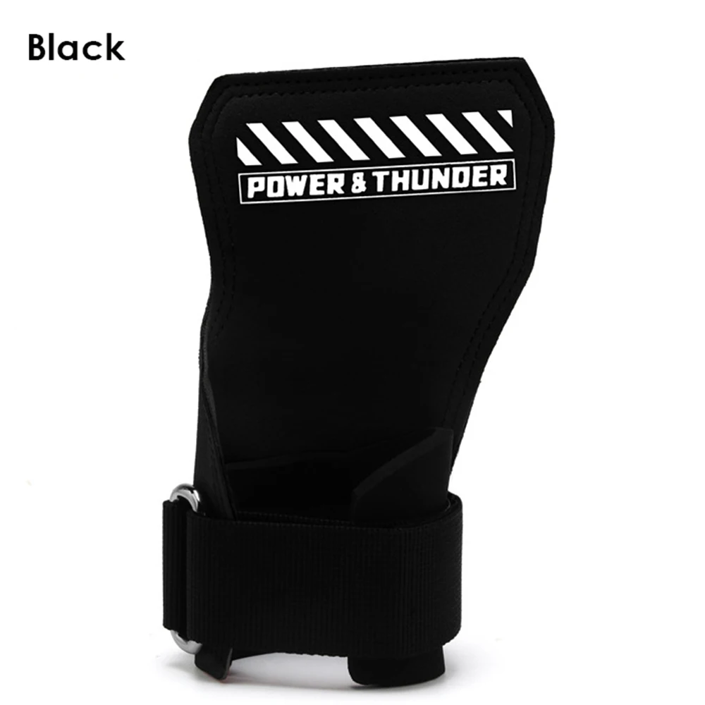 Double Leather Gym Lifting Straps with Cushion Wrist Loop Rubber Material for Maximum Grip Support for Weightlifting