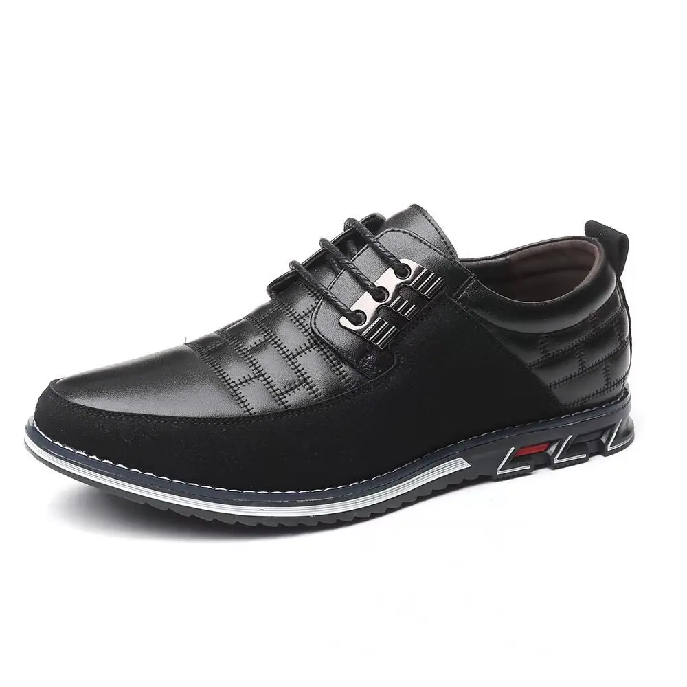 fashion british business shoes black leather office men formal