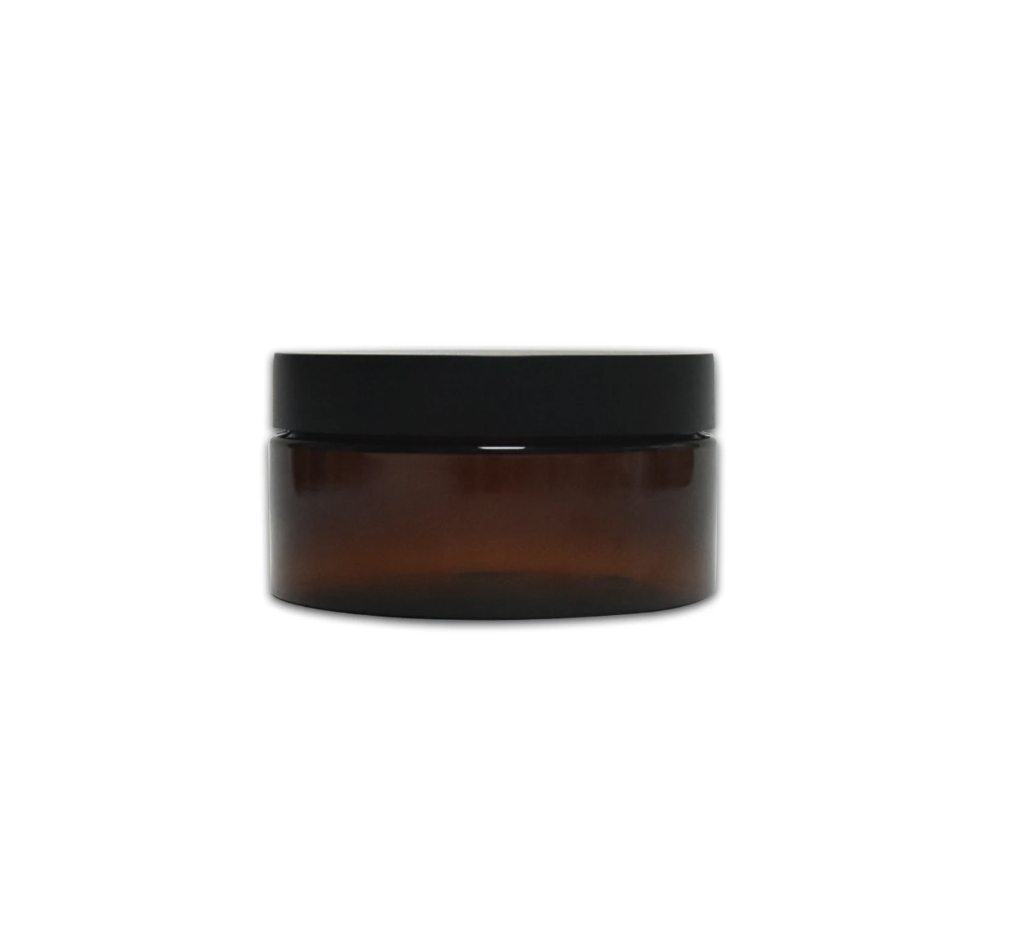 
Cosmetic Free Samples 200g Plastic Round Shape Amber Cream Jar With Lid 