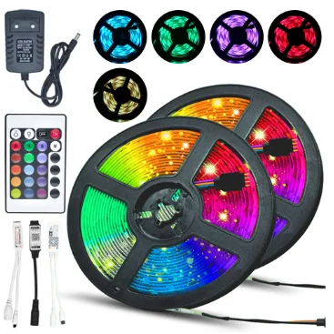 
Home Outdoor Christmas Decorations Color Changing Rgb Led Strip Light Waterproof Rope Light With Remote Control 