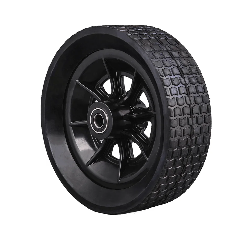Non pneumatic tire 10 inch solid rubber wheel for log splitter, trolley cart, pressure washer