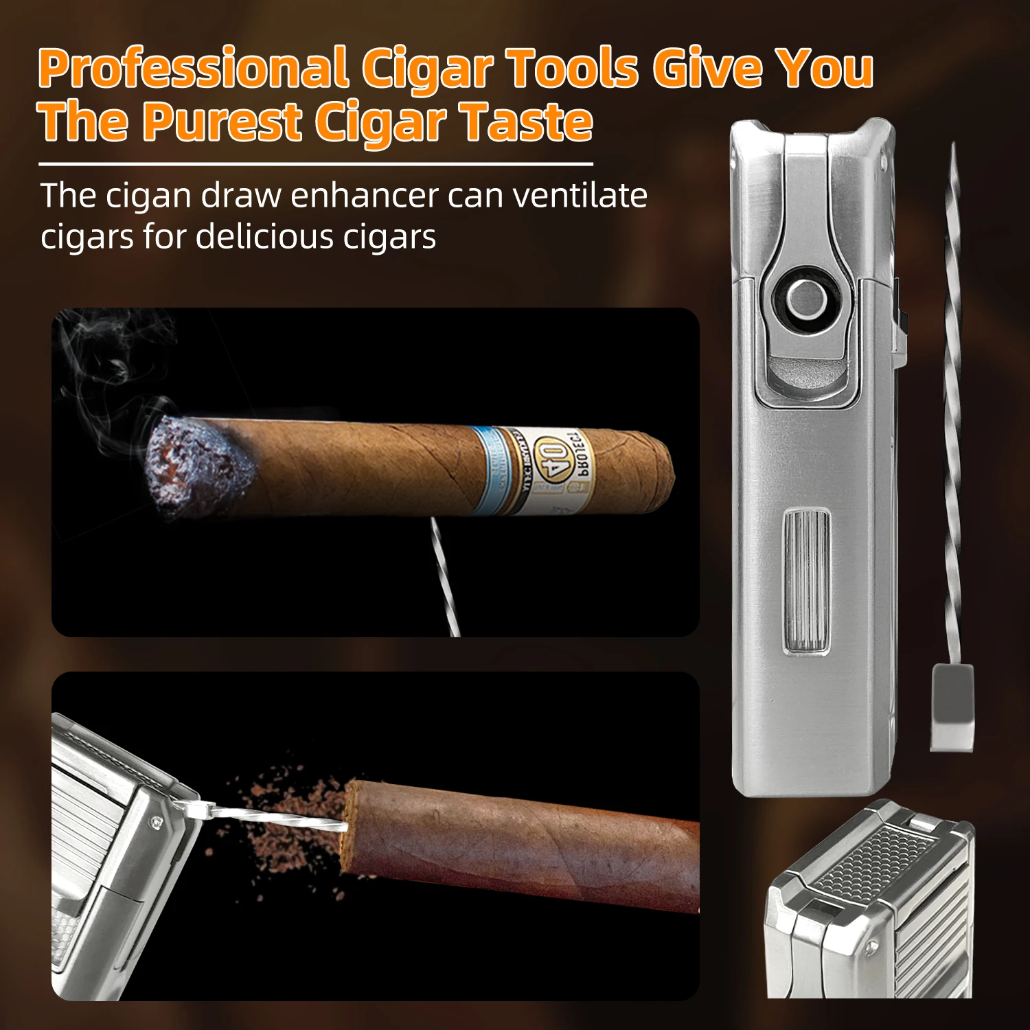 Wholesale luxury cigar vcutter butane torch lighter smoke shop accessories torch lighter cigar jet lighter