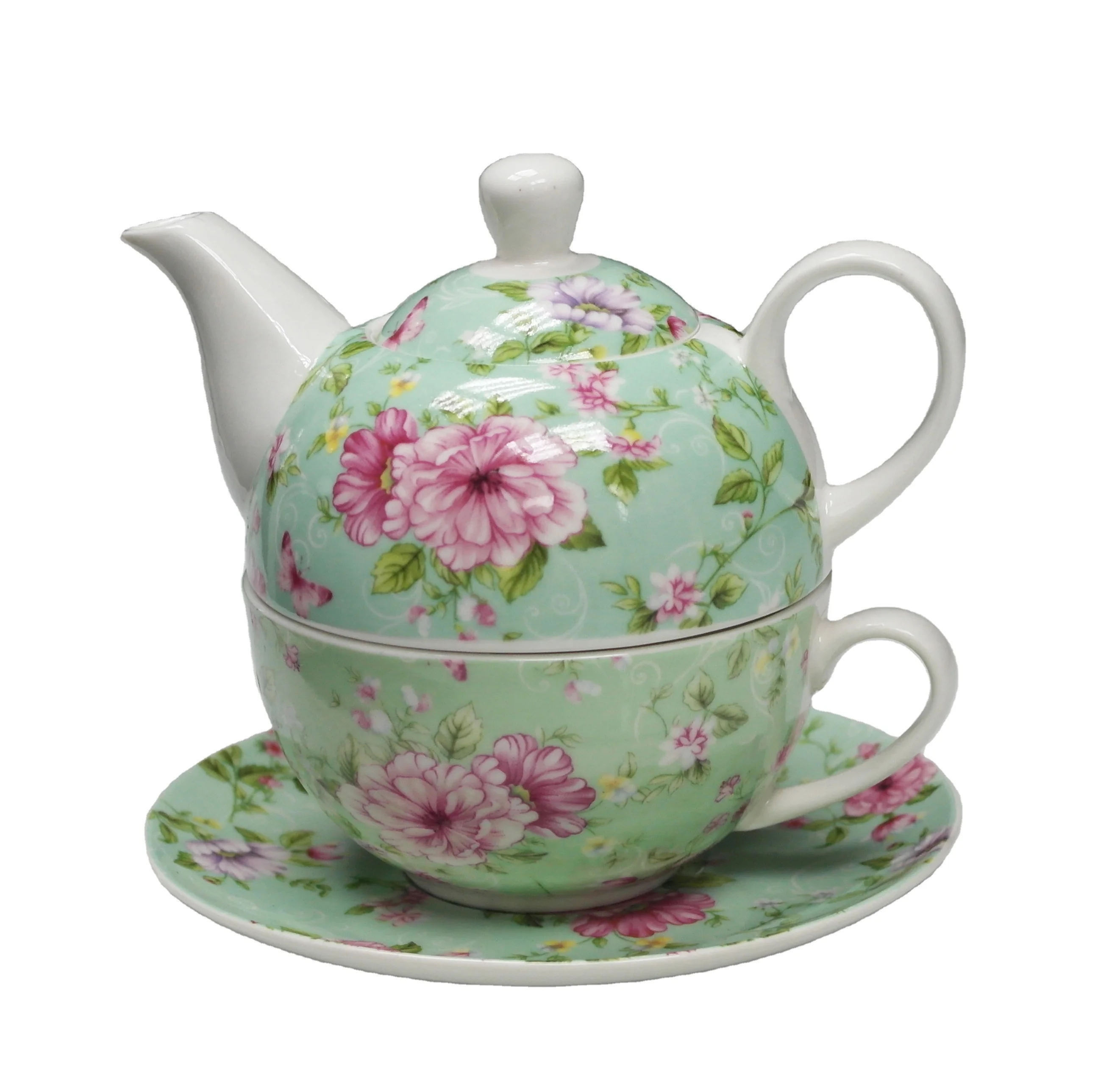Customized Services Ceramic Teapot Tea for One European Style Flowers Home/Office Afternoon