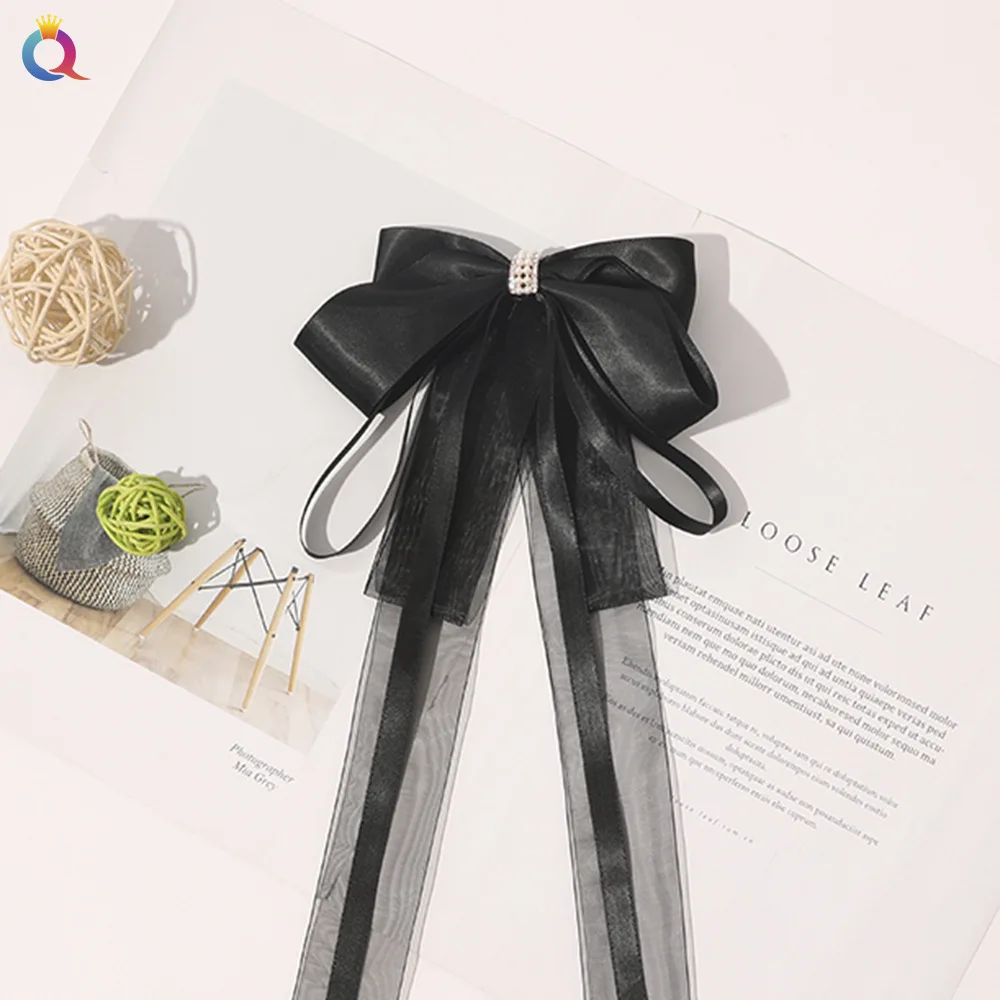 Блестящий бант для волос на заказ рождественские банты для волос красочная лента для длинных волос банты заколки для волос