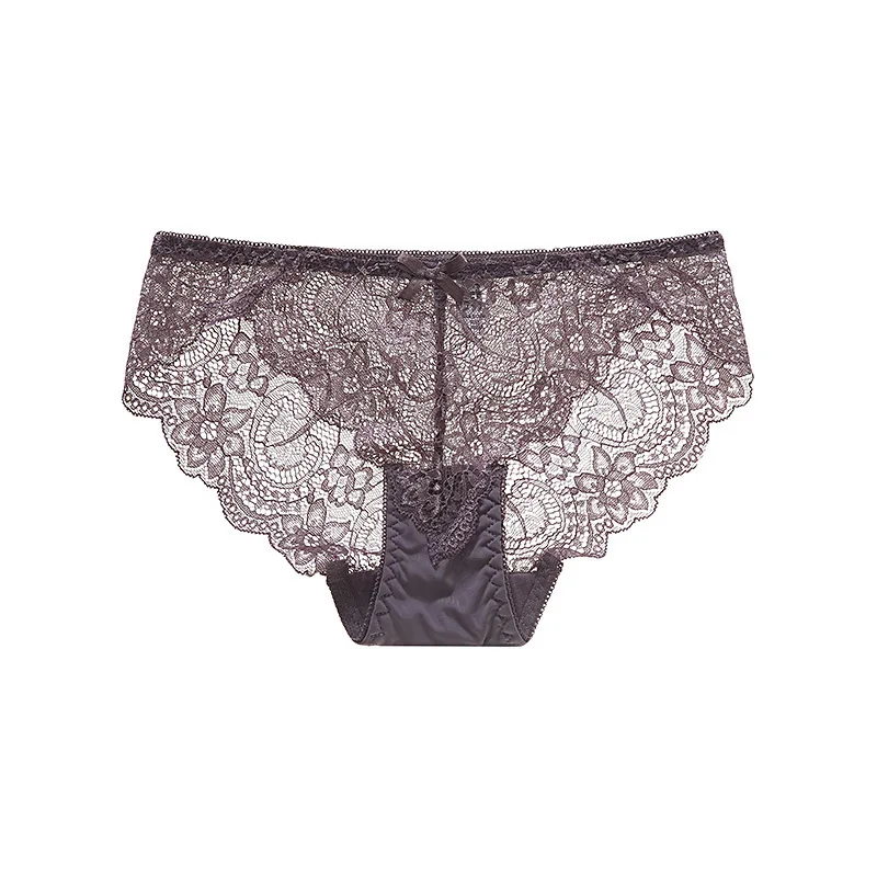 Sexy Lace Panties Women Cozy Lingerie Pretty Briefs Cotton Lining middle Waist Cute Underwear